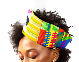Multi Color Afro Print Snapback Hat