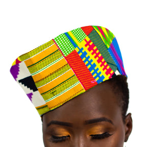 Multi Color Afro Print Snapback Hat