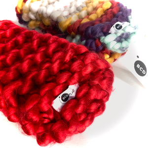 Red Hand Knit Scarf